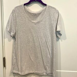 TIME and TRU, light gray v-neck, short sleeve tee shirt. Size leg (12-14).